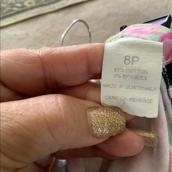 Briggs capris summer colors size 8P in great shapeYellow blue pink orang… - Picture 5 of 11